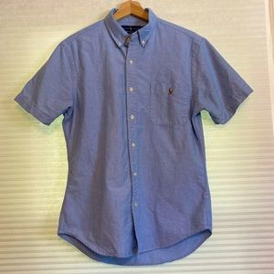 Ralph Lauren chambray short sleeve button up like new mens medium